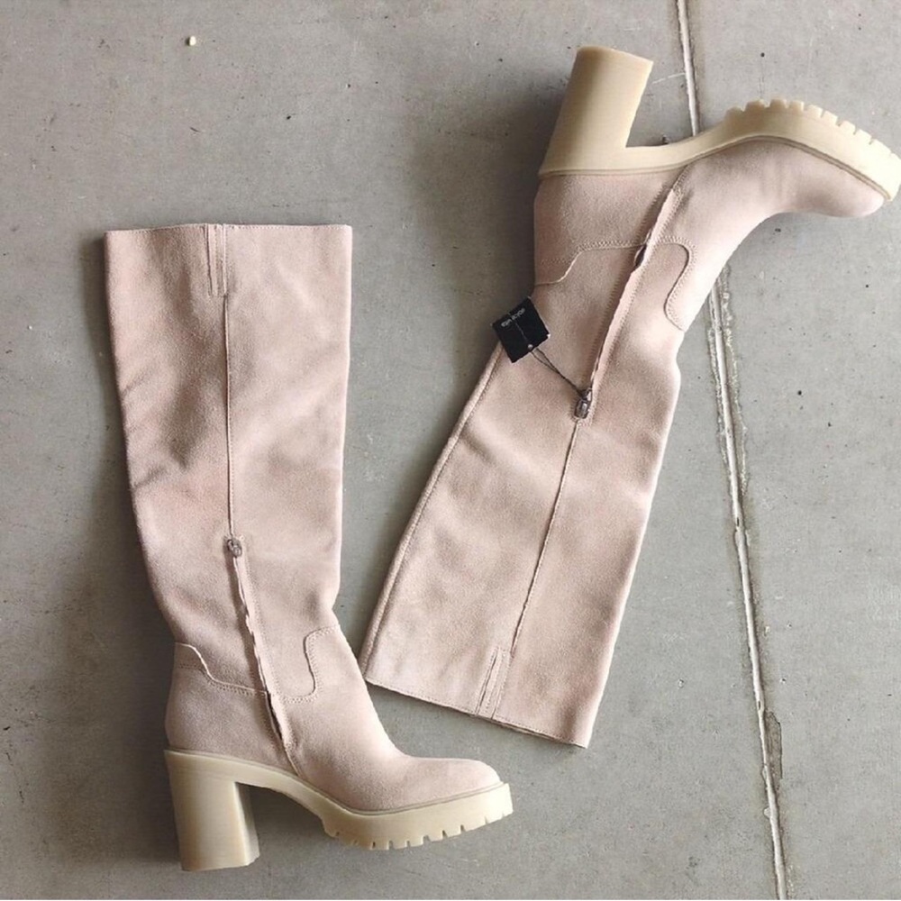 Dolce Vita Cream Heeled Boots